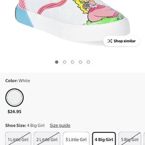 Kids Cartoon Slip-On Sneakers - White, Pink, and Blue